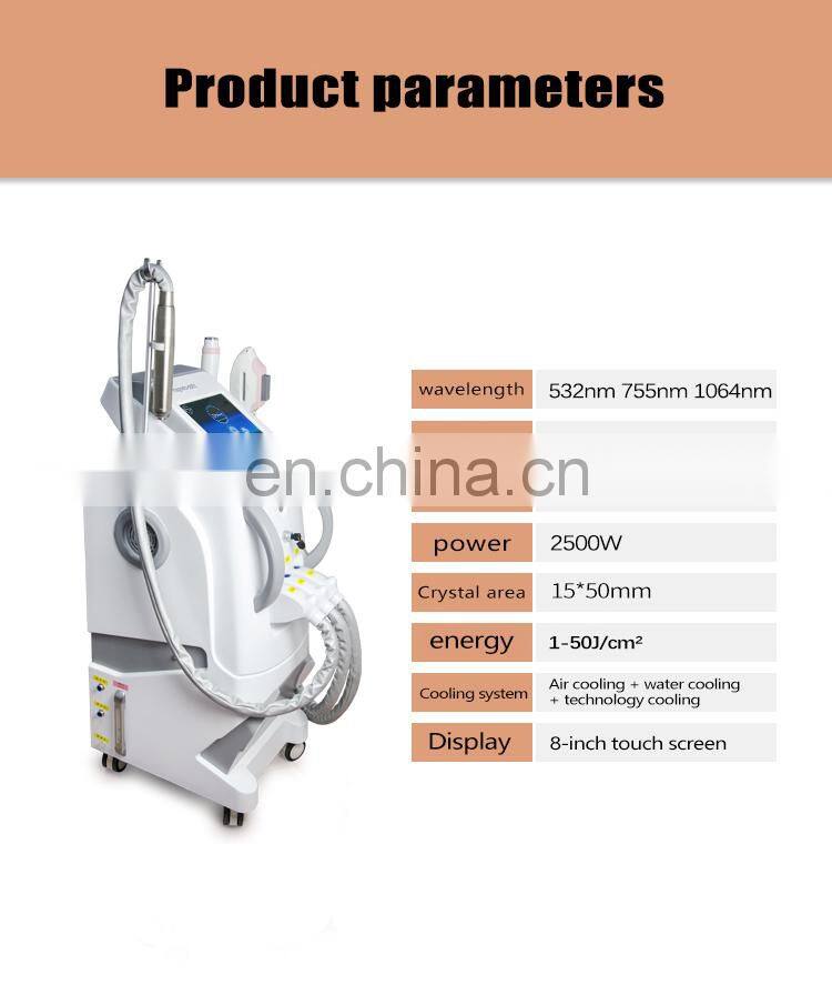 machine for tattoo and hair removal 360 Magneto-optical 755nm picosecond laser