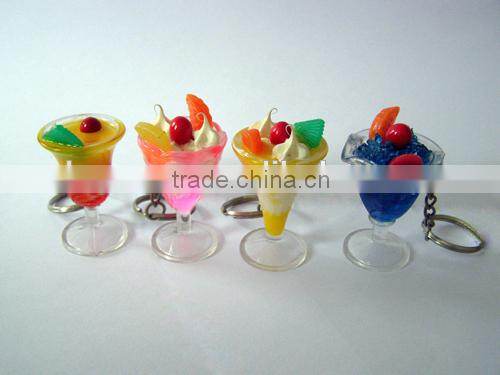 2015 Popular High Quality Keychain, Manufactory Custom Ice Cream Metal Keychain