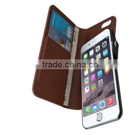 multifunction genuine leather phone case strong practicability card holder with phone case phone cover for iphone 6 gift promot