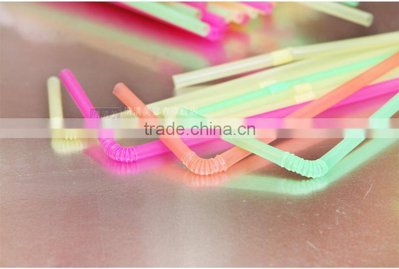 Plastic disposable Colored flexible drinking straws factory