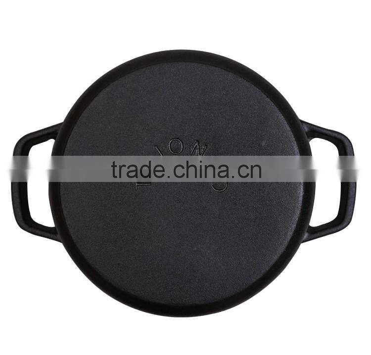 Round cast iron pre-seasoned pot manufacturer china