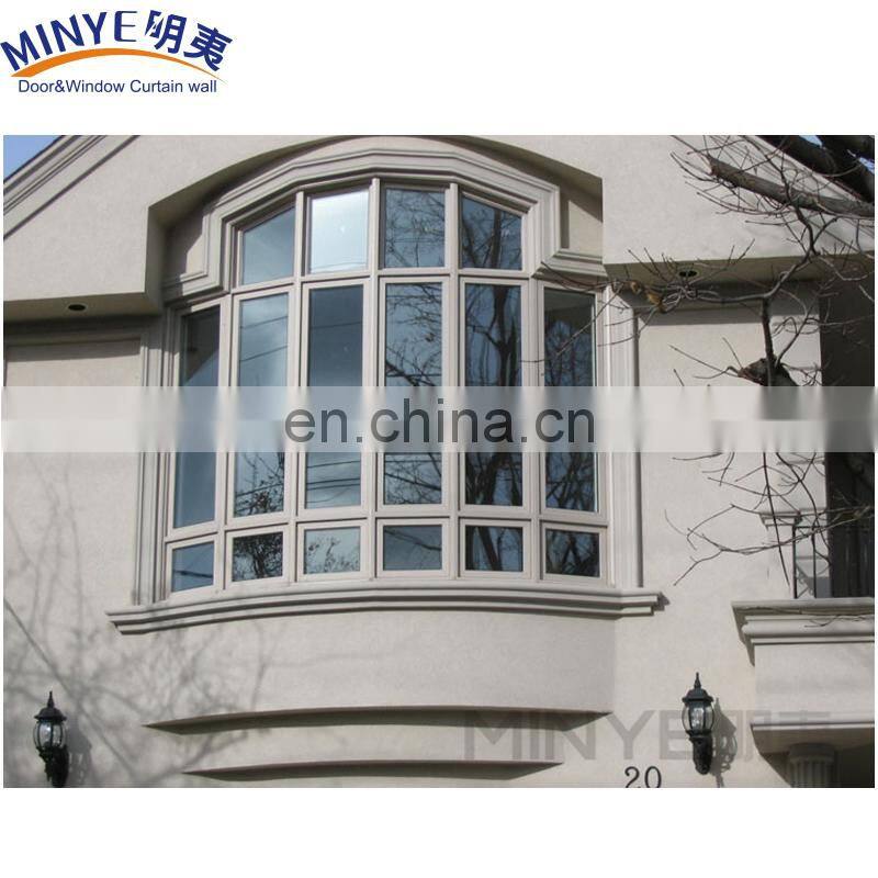 Russian Style Vinyl Bay window/garden style UPVC frame casement windows