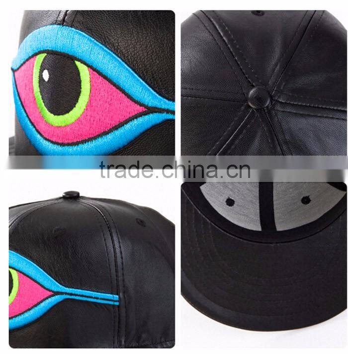 High quality leather brim snapback blank fitted hats wholesale