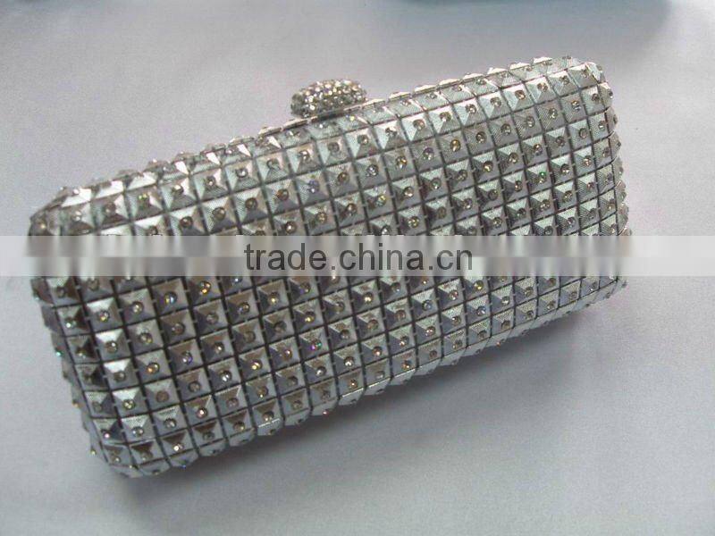 Jiachen Bag factory sell cheap mesh crystal clutch bags