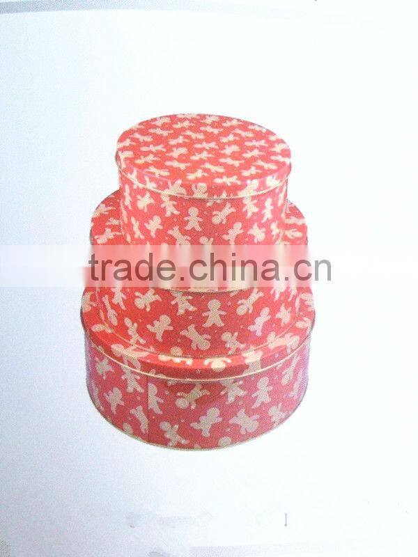 SGS approved round tin box set manufacture box set wholesale