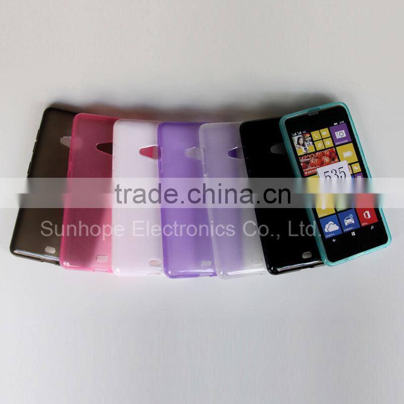 Cheap wholesale smooth soft TPU jelly mobile cell phone shell for Nokia for Lumia 535 case