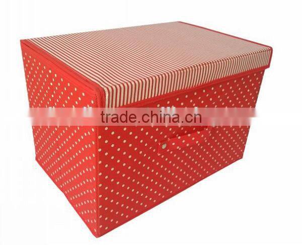 Red Canvas storage container with Lid
