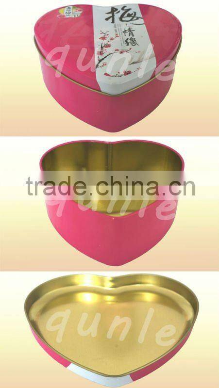 Printing Heart-shaped Candy Tin Box Manufactrer