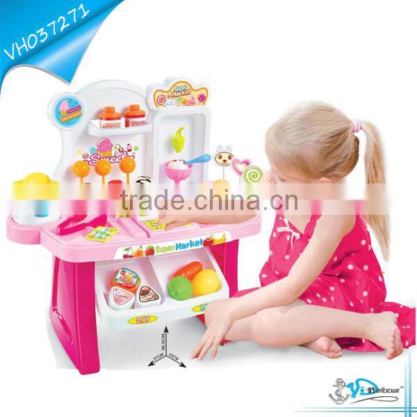 47 Pcs Accessories Mini Market Desserts Play Set Toys
