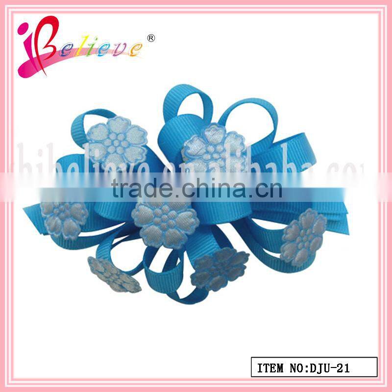 Popular beautiful crown decoration headwear koker ribbon hairgrips for girls (DJU--2)