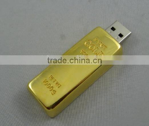Hot sale Golden color Metal usb flash drive with full capacity