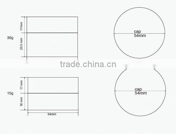 2015 hot selling Plastic Acrylic Jar for Cosmetic Cream