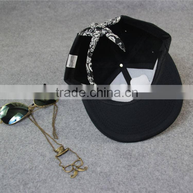 Wholesale 2016 Newest Lace-up Back Flat Brim Blank Snapback Hats