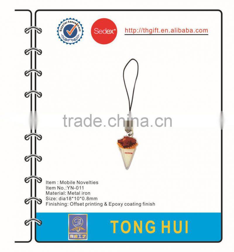 Die cut enamel Metal Enamel Mobile Charm