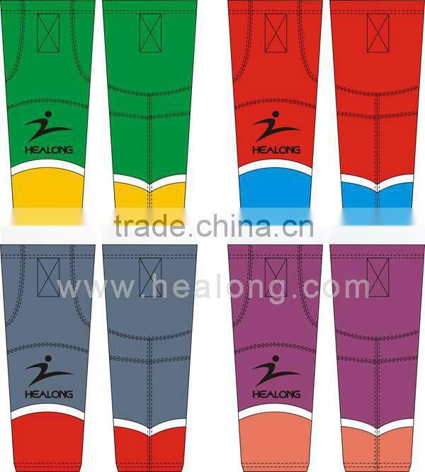 Top Quality Sewing Ice Hockey Socks Custom Design Bright Colors