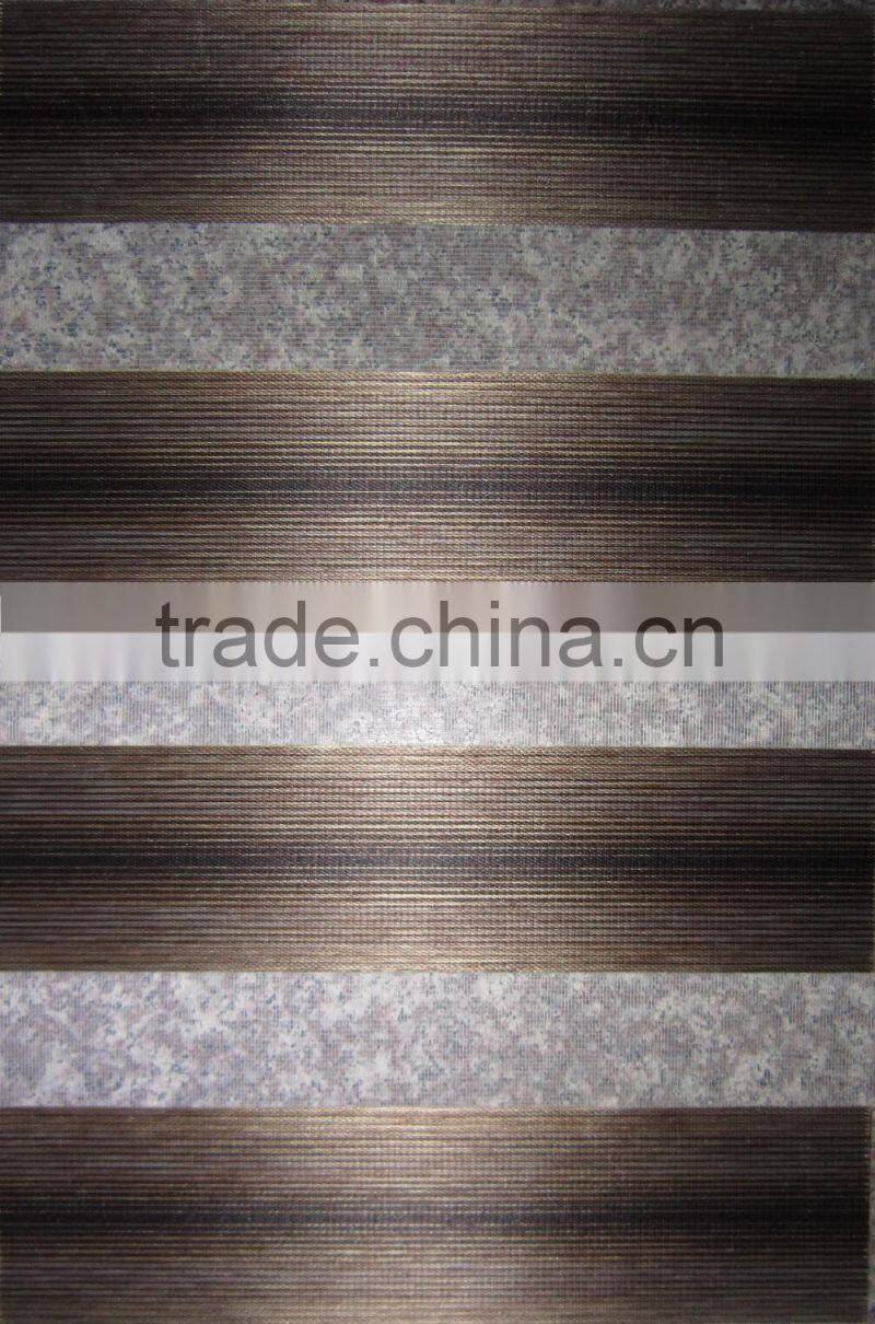 Double Layer 100% polyester blackout fabric and roller type zebra blinds