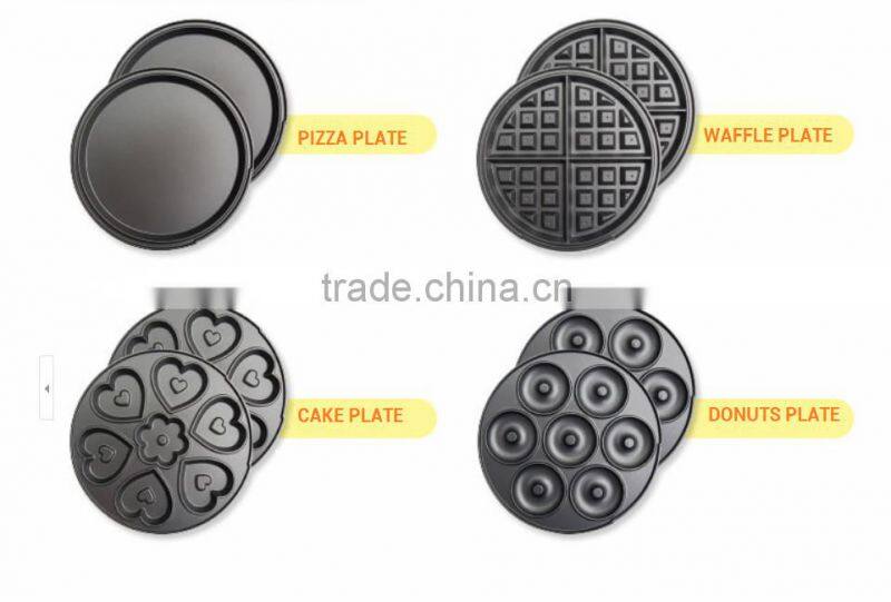 CE GS ROHS LFGB AND UL APPROVED 4 IN 1 WAFFLE MAKER CAKE MAKER DOUNT MAKER