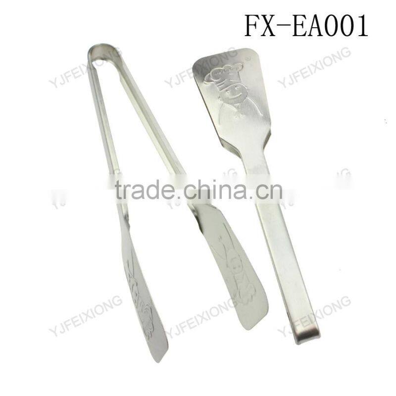 EA001 Stainless steel food tongs food grade kitchen tongs