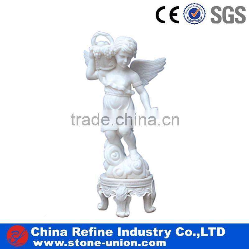 Marble angel statue series in white marble