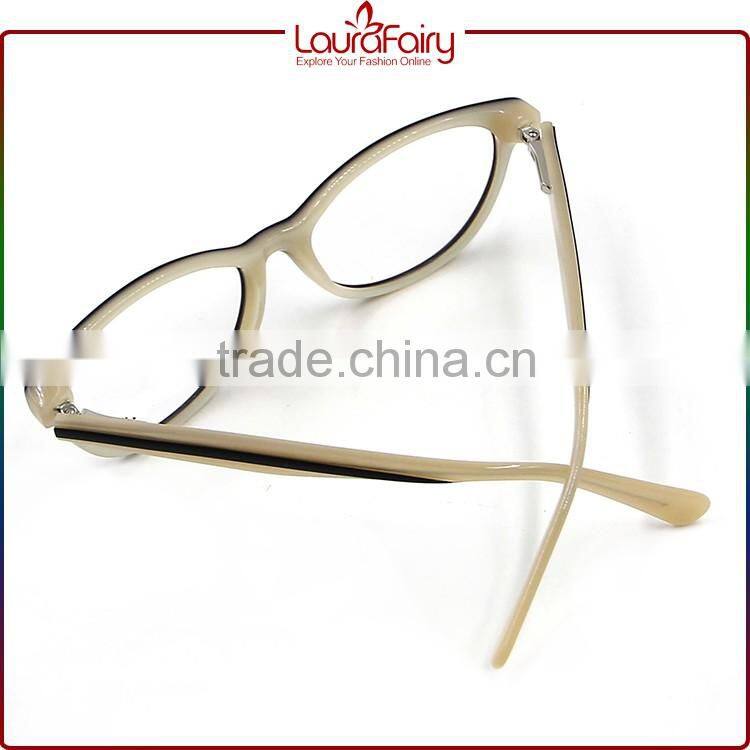 Laura Fairy Hot Sell Cheap Unisex Transparent Two Tone Acetate Optical Frames