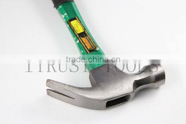 Carbon Steel Green Fiber Handle Claw Hammer HM1021