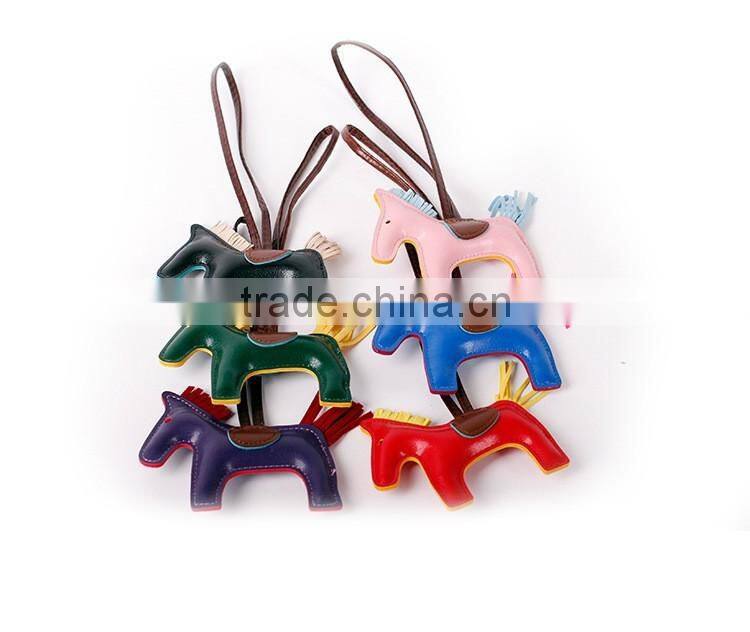 custom cheap bulk animal horse keychain leather Chinese factory wholesale supply