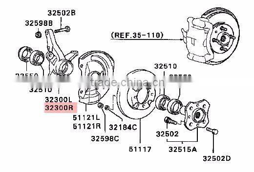 Auto Parts Knuckle ASSY For Mitsubishi Pajero Montero V63 V65 V67 V68 V73 V75 V77 V78 6G72 6G74 6G75 4M41 MR374501