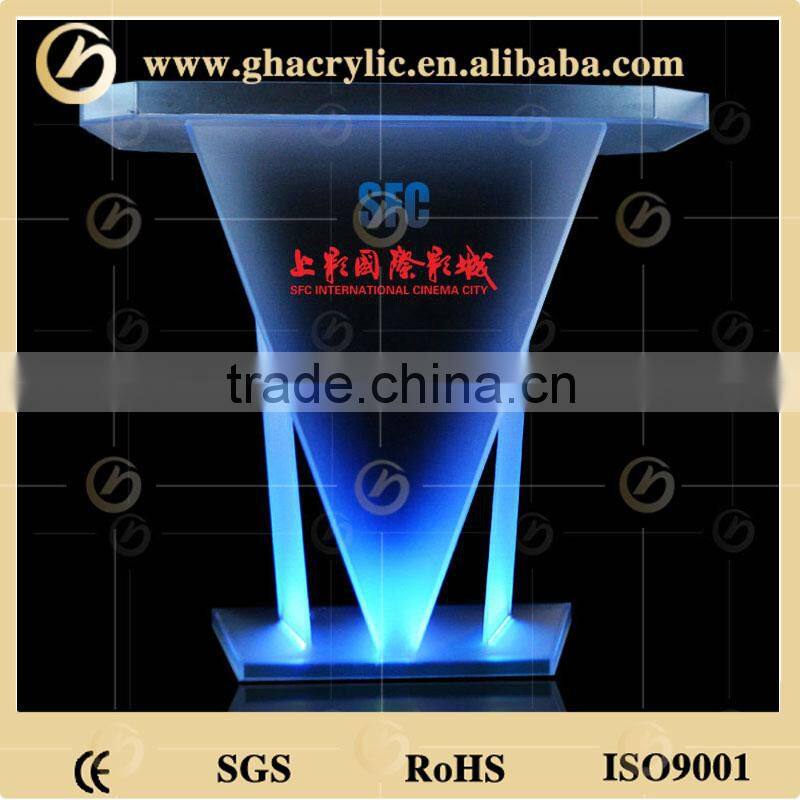blue color 2015 new high quality acrylic led dj facade, night bar furniture YZ-0076