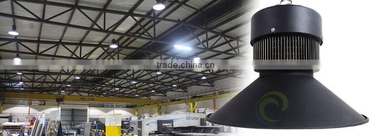 new arrival 60degree 120degree supermarket illumination black color meanwell drivers stainless steel smd led high bay light