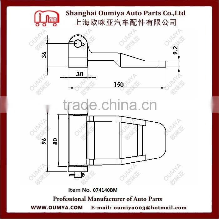Trailer Door Hinge,Weld-On Hinge 074140BM