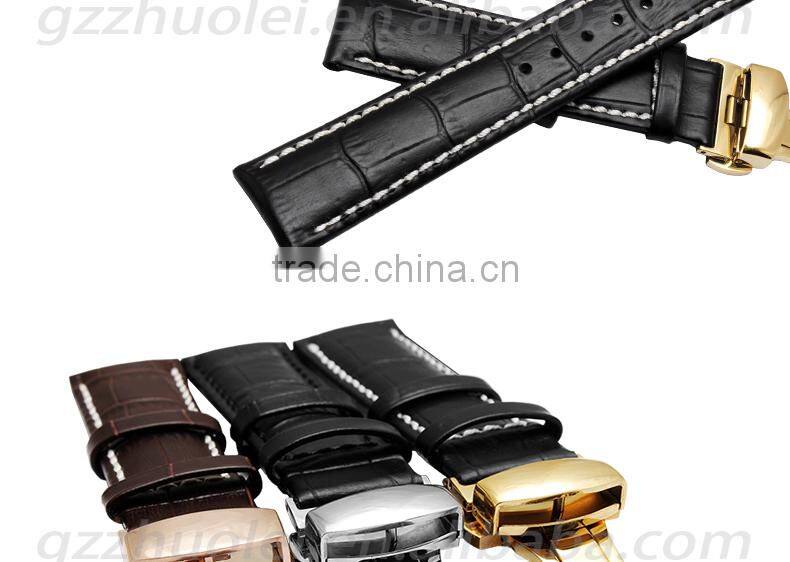 18|19|20|21|22mm high quality genuine leather Men and women's Watch strap with fashioanbel buckle