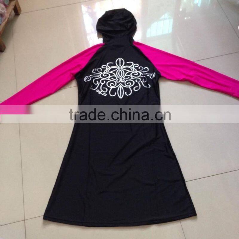 Donna Islamico Mussulmano Intera Copertura Costumi Semplice Costume Da Bagno