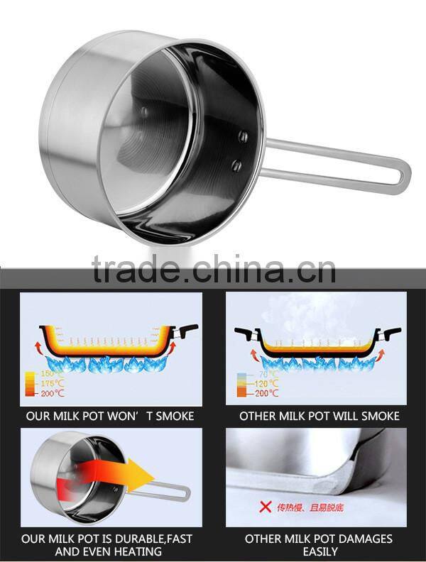 Stainless Steel Covered Sauce Pan Induction Ready Stainless Steel Saucepan