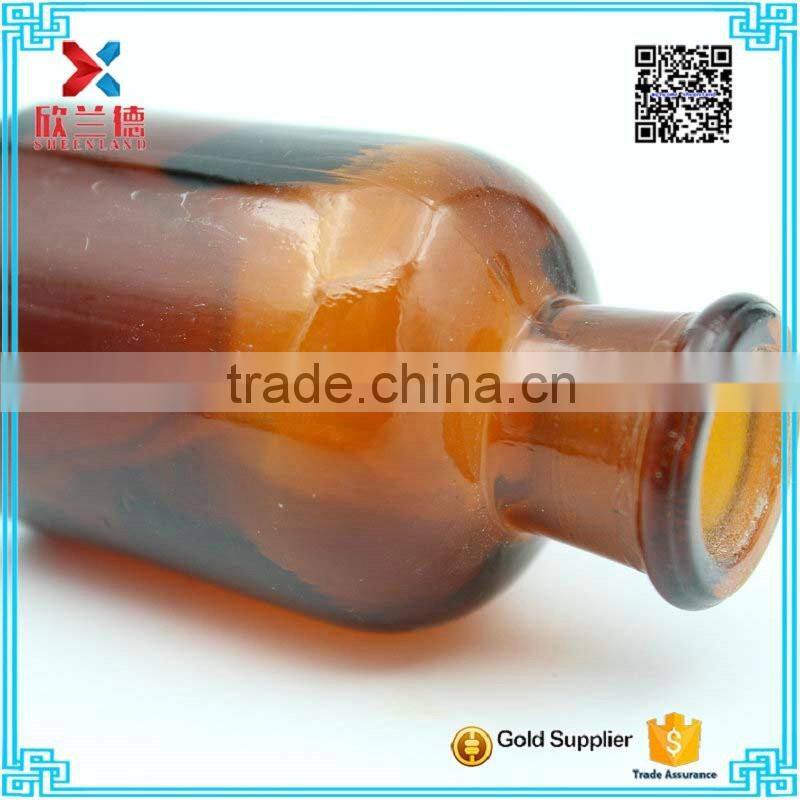 wholesale 60ml narrow mouth amber reagent round glass bottle