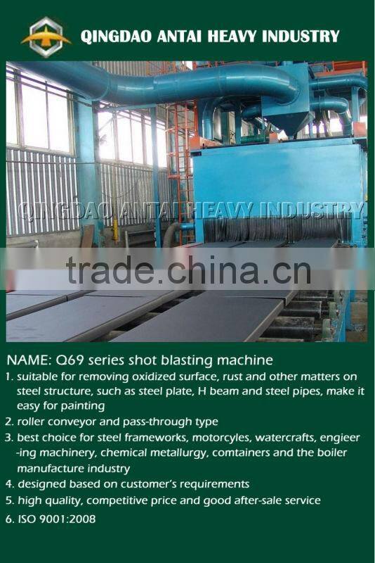QG Series steel pipe external wall surface cleaning shot blast/blasting machine