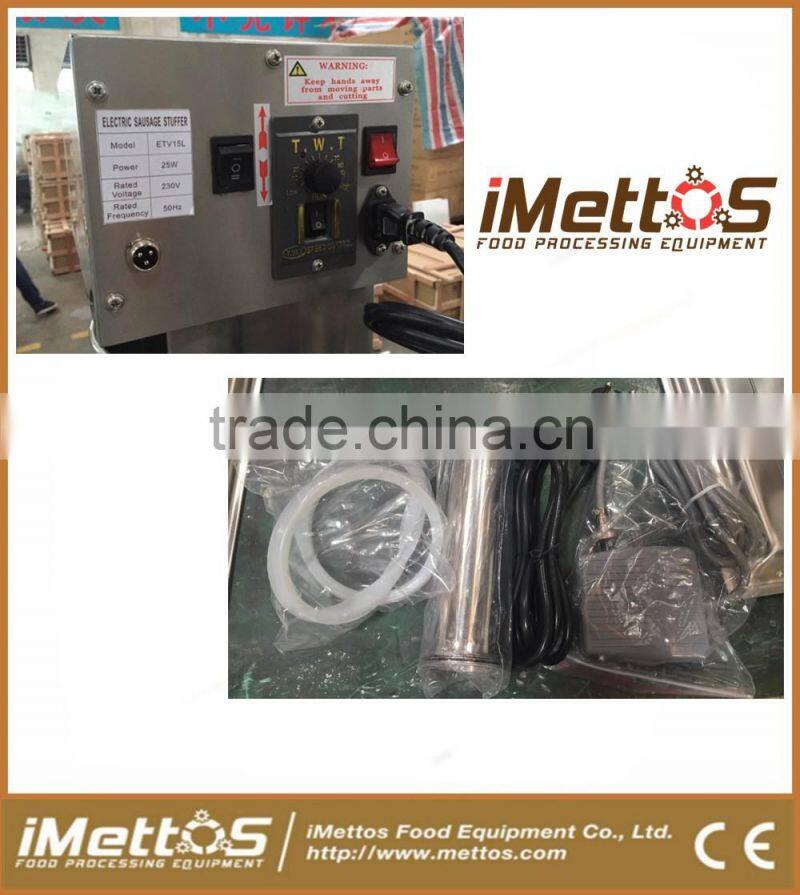 iMettos Electric sausage stuffer with 4 sausage nozzles