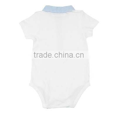 Cute Baby Boys Short Sleeved Polo Bodysuit