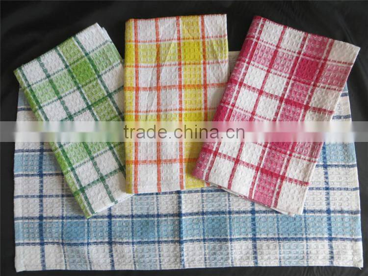 home textiles high quality kitchen cotton towel with check