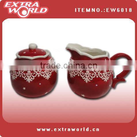 christmas milk ceramic pitcher