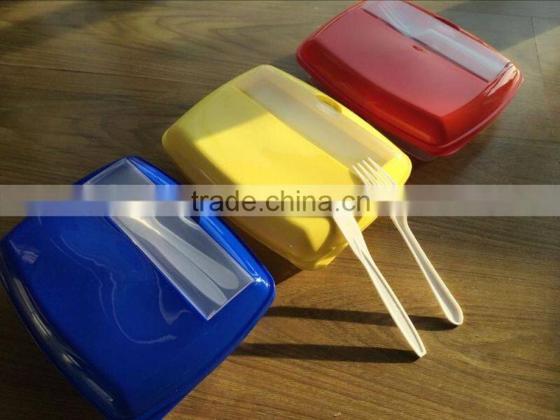 2015 made in china colorful plastic divider lunch box