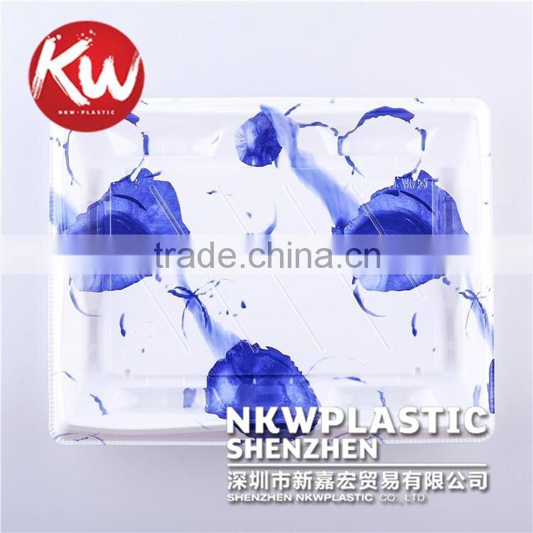 KW-0003 disposable Plastic Sushi Trays Sushi Containers Sushi Boxes Sushi Tray Container With Clear Lid