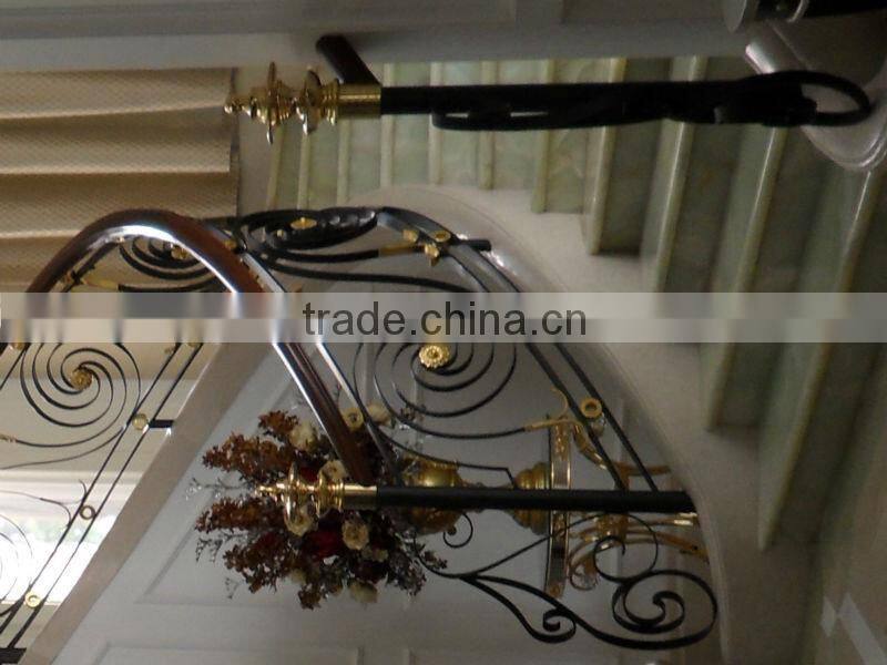 2015 elegant wrought iron metal wall handrail