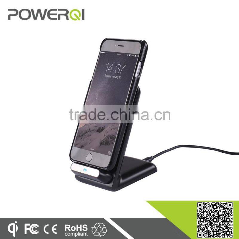 Powerqi i600 Black color protective wireless charging case for iPhone 6s with flexible charging plug universal for iphone 6