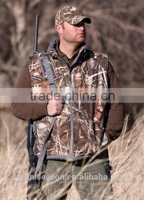 Winter camo fishing vest sleeveless winter vest