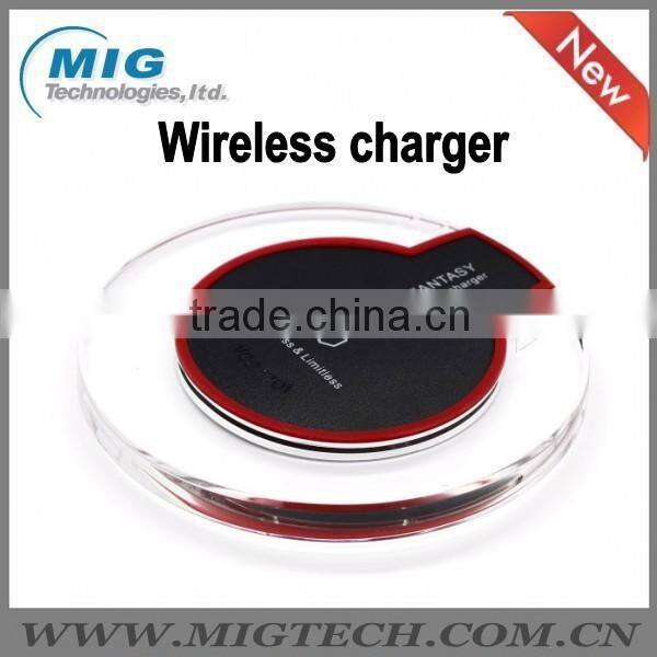 Qi Wireless charger Fantasy Crystal UFO Shape for samsung S6 Charging pad with LED lighting for samsung S6 edge for iphone
