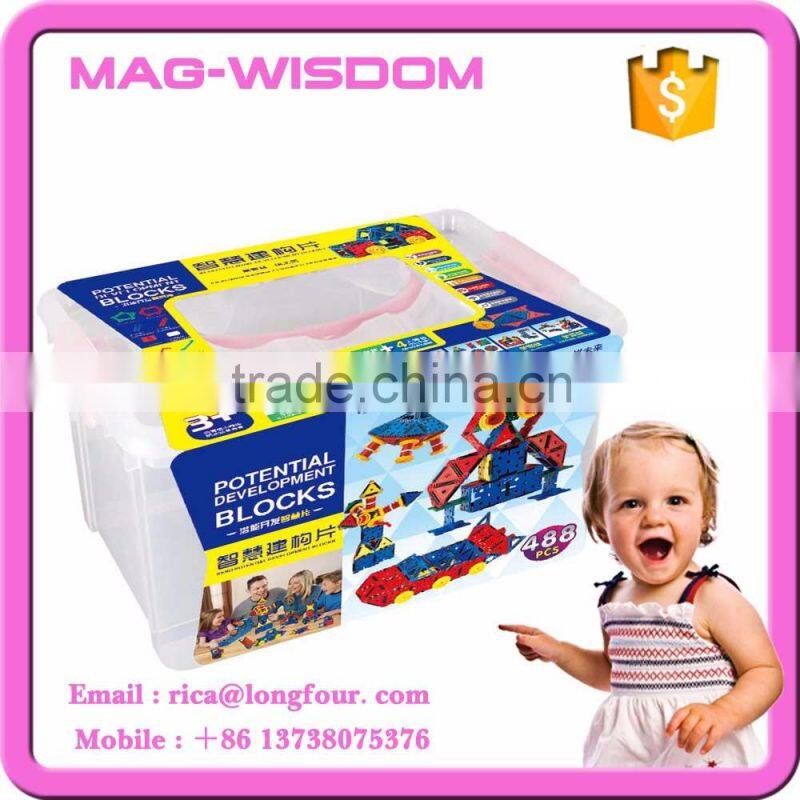 488PCS Magnetic Tiles Construction Building Toy