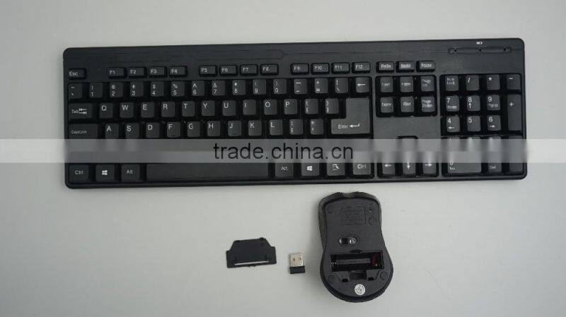 Hot sale new design 2.4G wireless mouse keyboard set