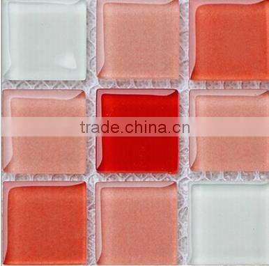 red color family decoration crystal glass mosaic tile