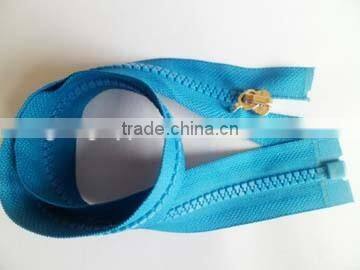 5# plastic derlin zipper open end zipper plating auto lock slider zipper hook slider zipper garment zipper