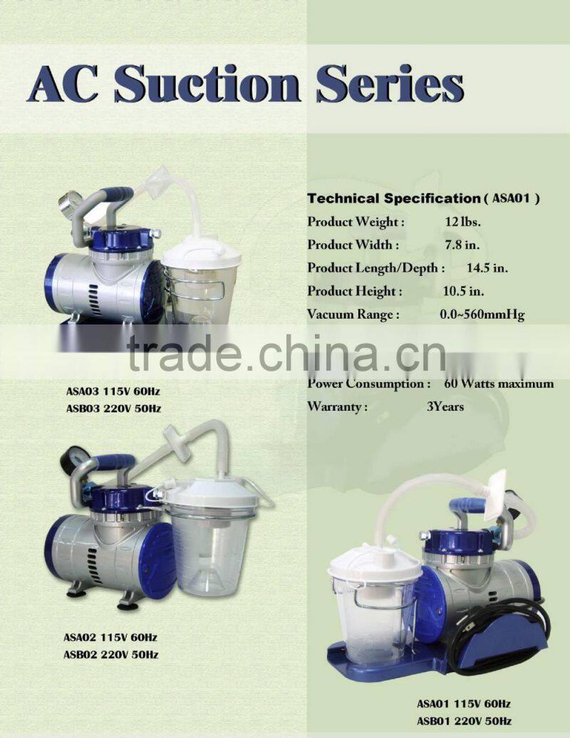 ASA01 medical suction unit surgical suction unit